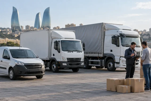 Yük maşını sifarişi üçün yükün ölçü və çəkisinin hesablanması
