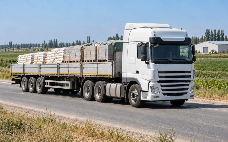Saatlıda TIR ilə yükdaşıma