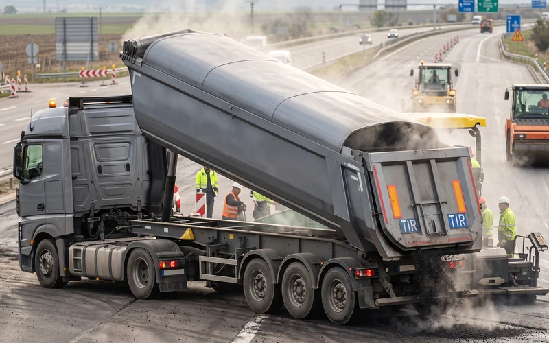 Asfalt daşıyan samosval
