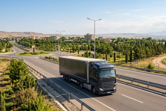 Naftalanda TIR ilə yükdaşıma